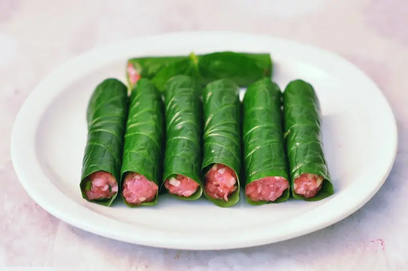 CHẢ LÁ LỐT THỊT BÒ – BẾP NÔNG THỊ