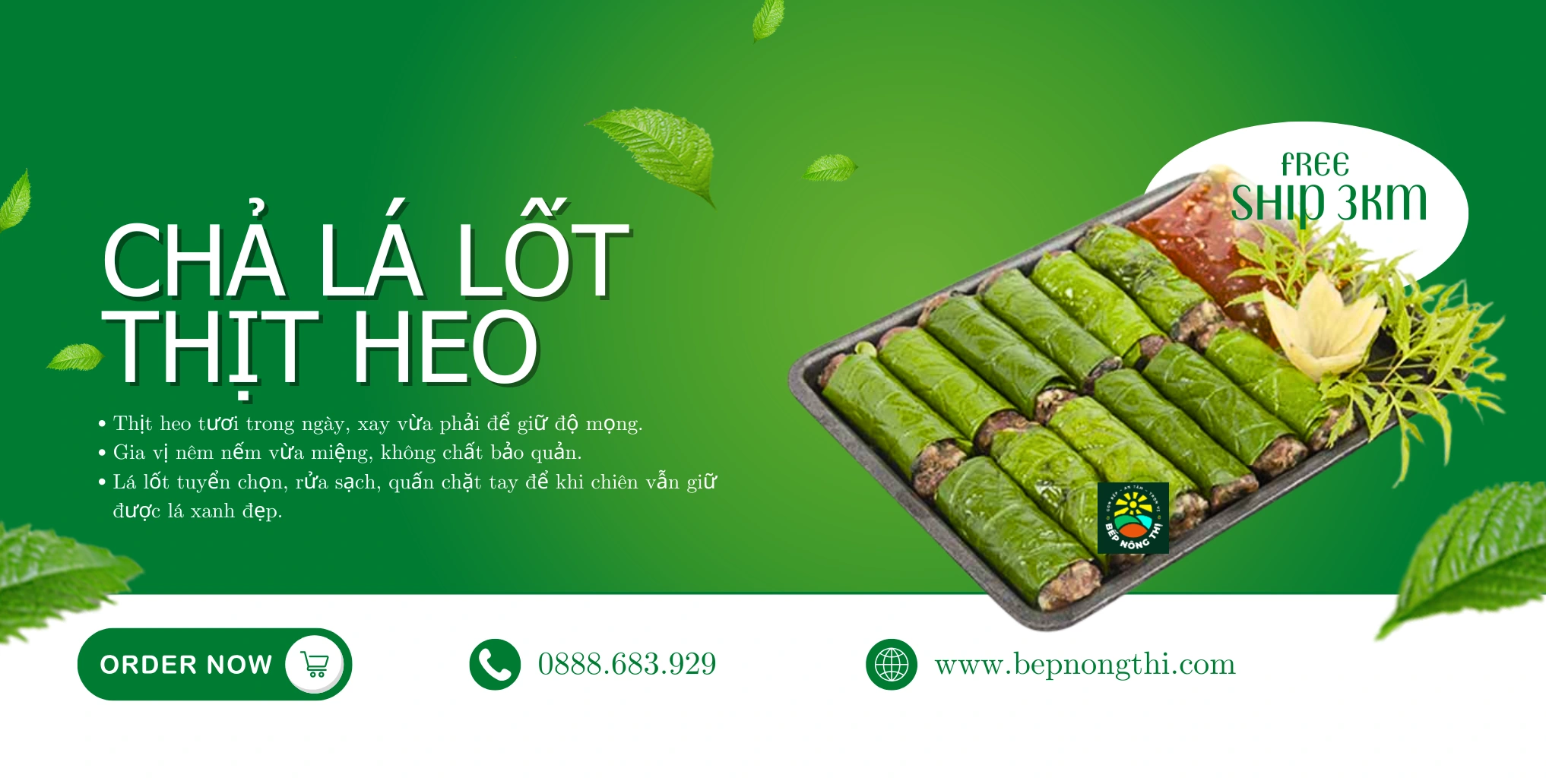 CHẢ LÁ LỐT THỊT HEO